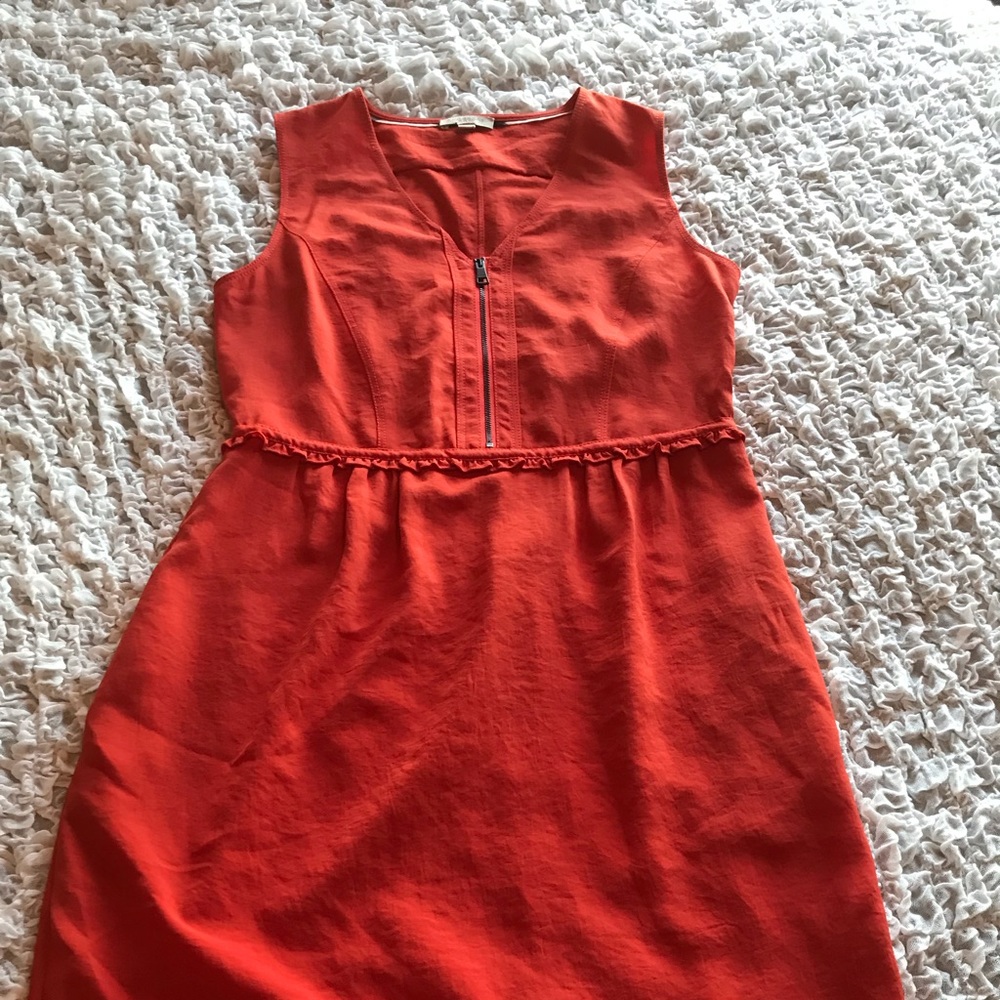Burberry Brit Orange Dress with POCKETS!  Ruffle